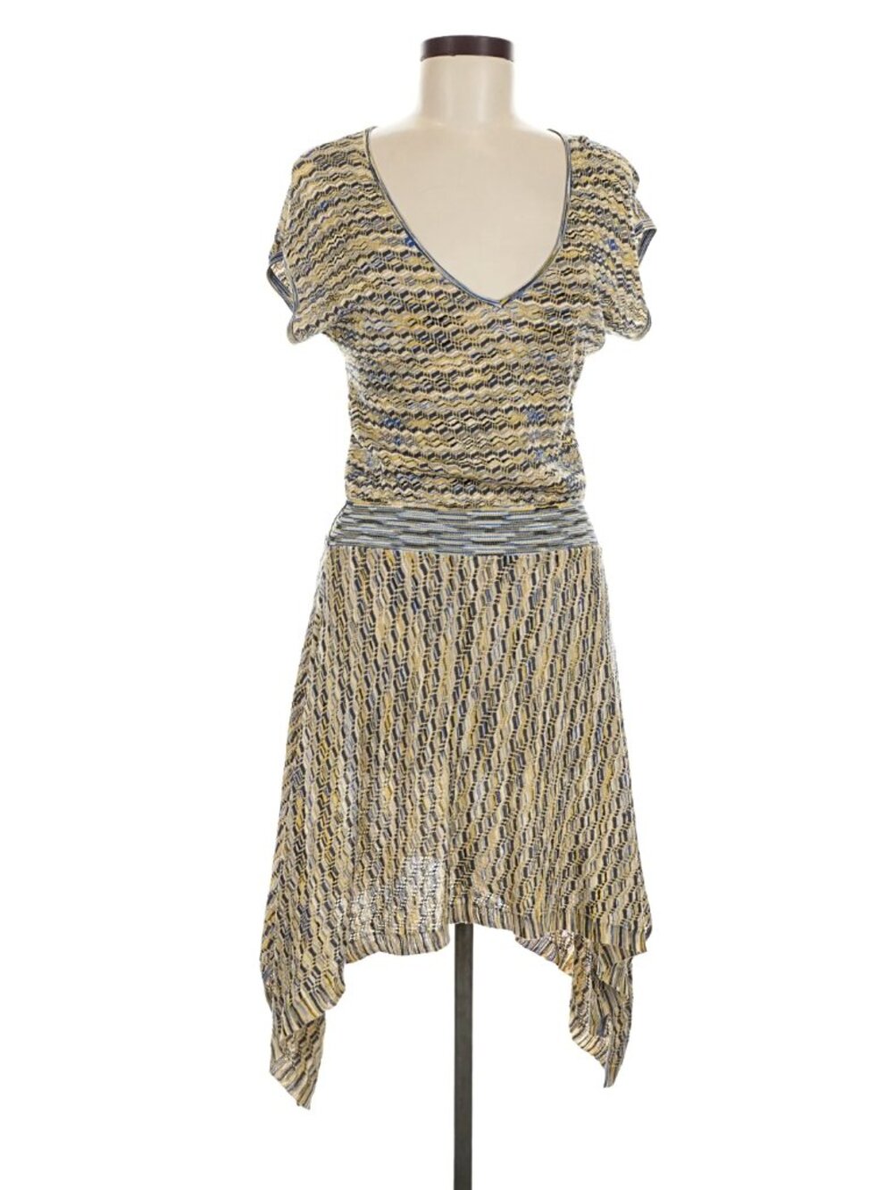 BCBGMaxazria Cotton/Silk Hanky Hem Dress | sz S